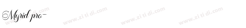 Myrid pro字体转换